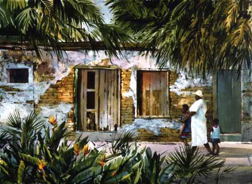 Second Place Award watercolor painting Bahama Mama by Richard Bird.