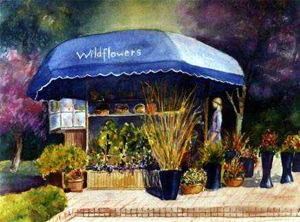 Wildflowers, watercolor painting by Joan C. Crandall