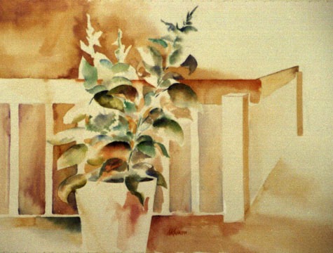 Plant, watercolor painting