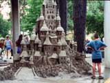 A big sand castle.